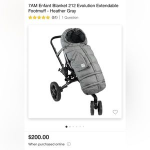 7AM Enfant Stroller Blanket Bag Cover & Gloves